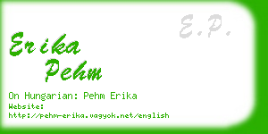 erika pehm business card